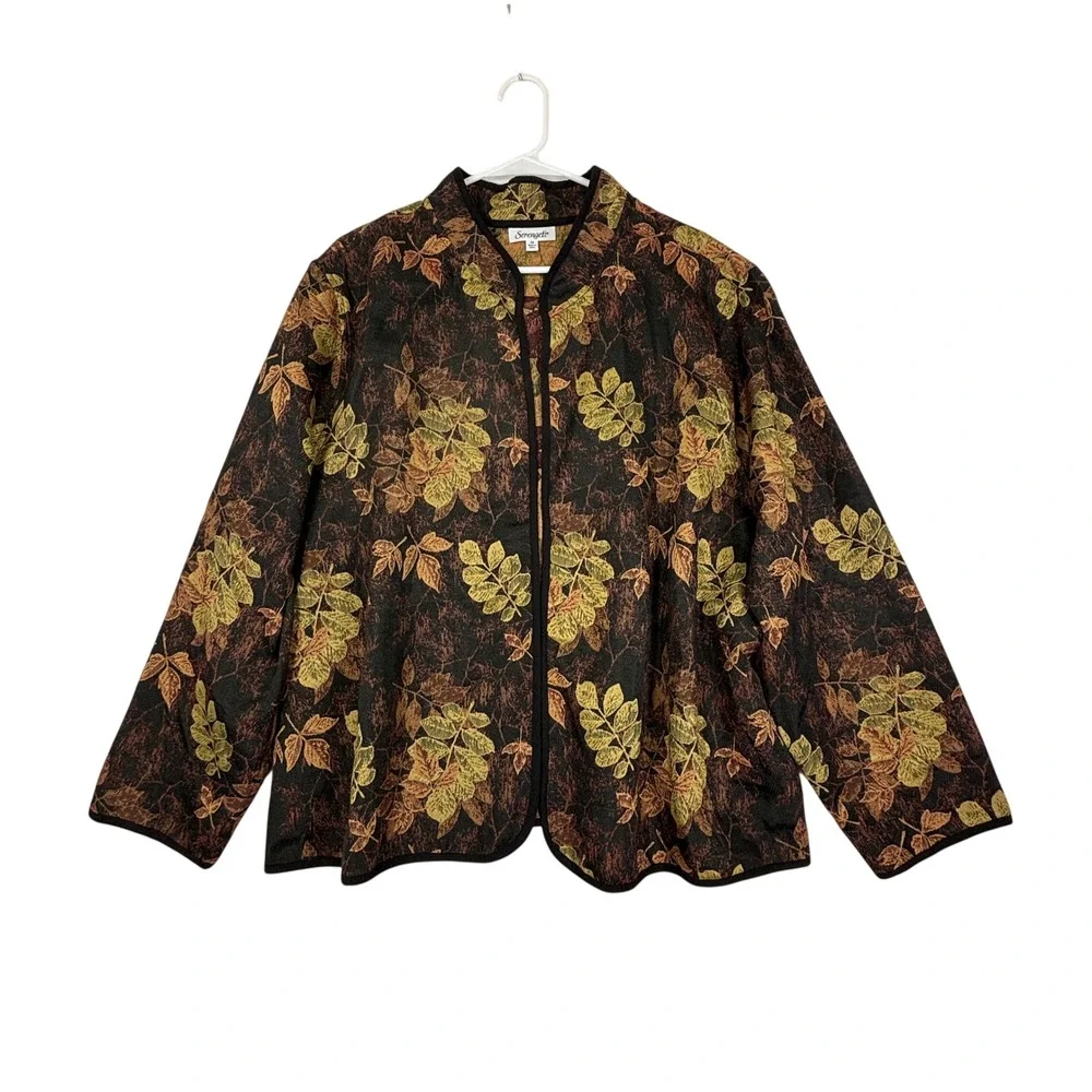 Serengeti Tapestry Open Front‎ Jacket 3X Plus Lightweight Artsy Boho